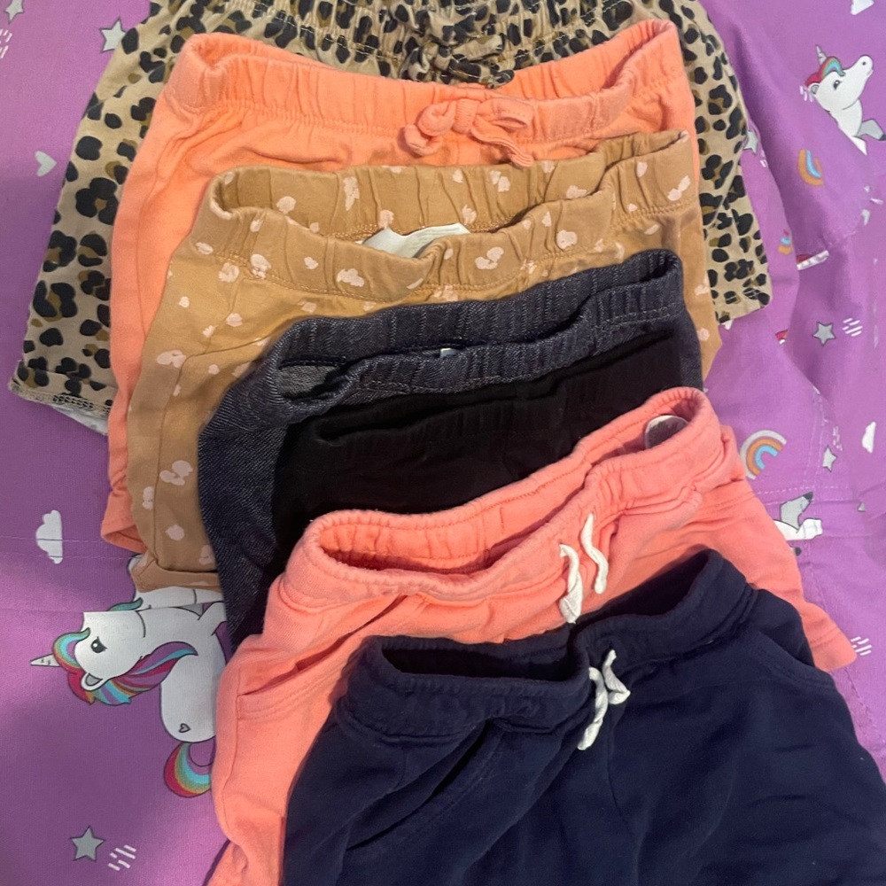 7 Pair Shorts Bundle for Summer in Leopard, Coral, Navy, and Neutral
